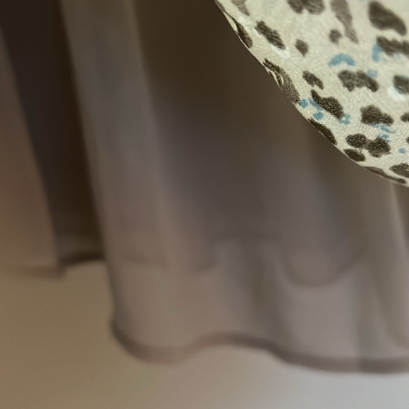 CATO Beige/Pink/Tan Camouflage Short Sleeve Smocked Babydoll Top, Sz 26/28, NWT. - Picture 7 of 8